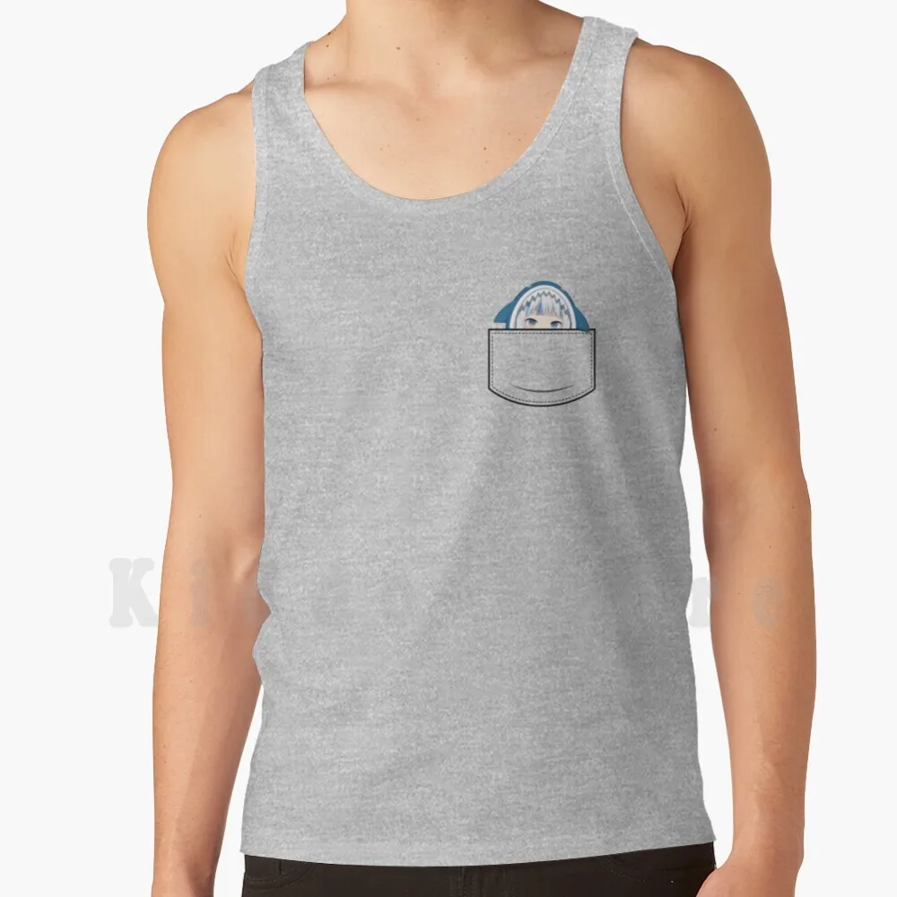 

Gawr Gura In Your Pocket-Hololive #hololiveenglish #holomyth Tank Tops Vest 100% Cotton Gawr Gura Gawr Gura Gawrgura Gawrt