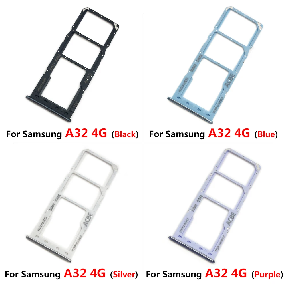 New For Samsung  A32 4G A52 A72 A32 5G Replacement Repair SIM Card Slot SD Card Tray Holder Adapter + Pin ( Dual Card )