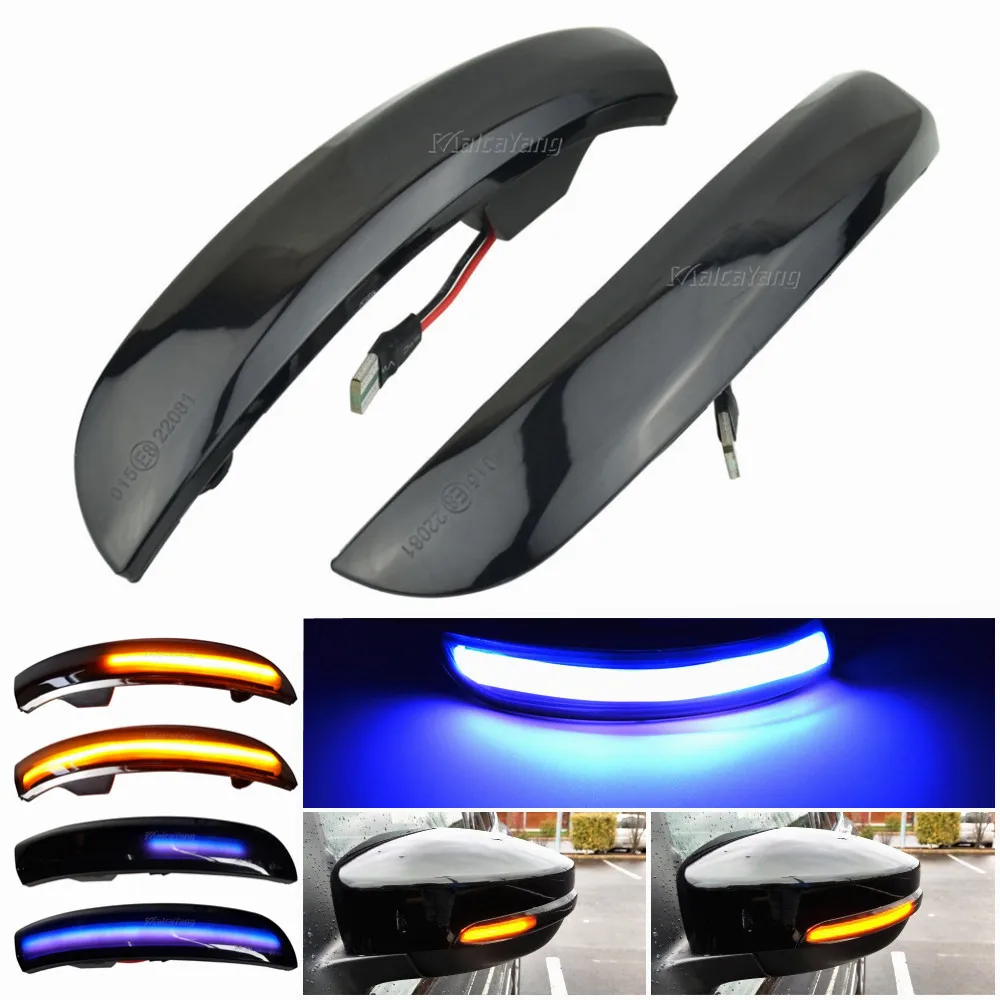 1Pair Flowing Dynamic Indicator Turn Signal Light LED Side Wing Mirror Blinker For Ford Kuga II DM2 Van Escape EcoSport 2013-19