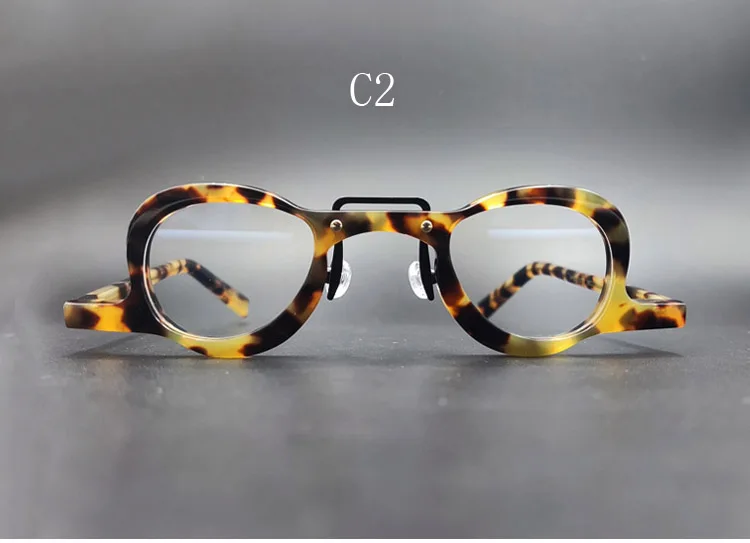 Vintage Blaulichtfilter Ovale Handgefertigte Acetat-Brille Herren Retro-Brillengestell Damen Myopie Optische Korrektur-Lesebrille – Detail 6