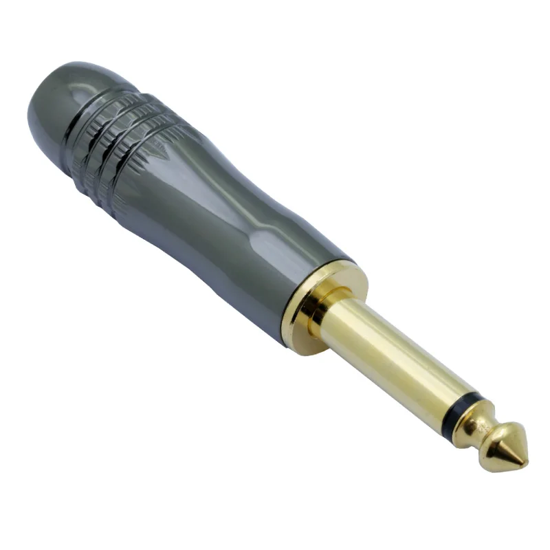 Imagem -04 - Conector de Cabo de Áudio 10 Pol. de Cobre 6.35 mm Conector Mono Banhado a Ouro Pol.