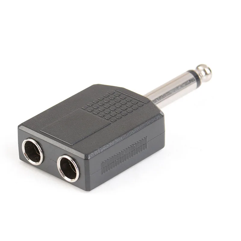 أحادية/مقبس صوت ستيريو محول القابس ذكر إلى أنثى 3.5 مللي متر/6.35 مللي متر المزدوج جاك سماعة ميكروفون Y الفاصل محول