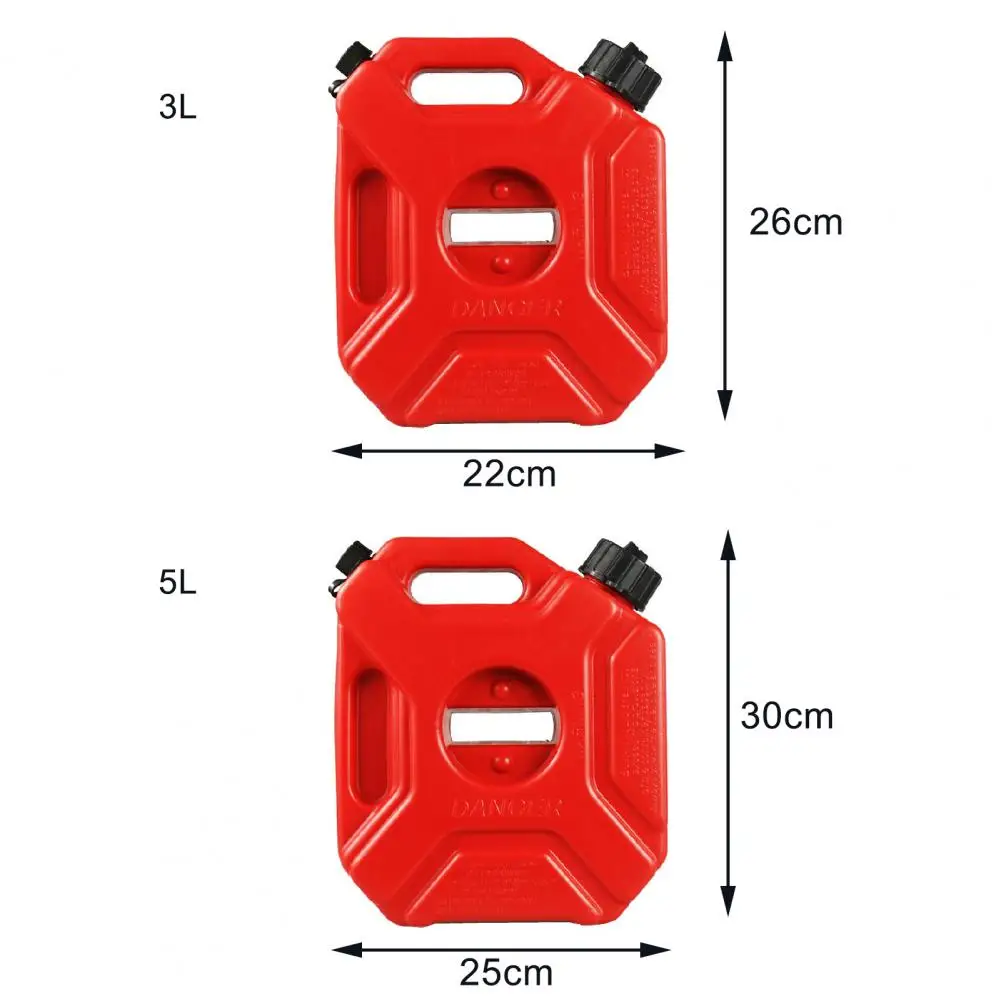 Tanque de combustível grande capacidade plástico de grande resistência 3l/5l portátil da motocicleta jerry pode para o carro