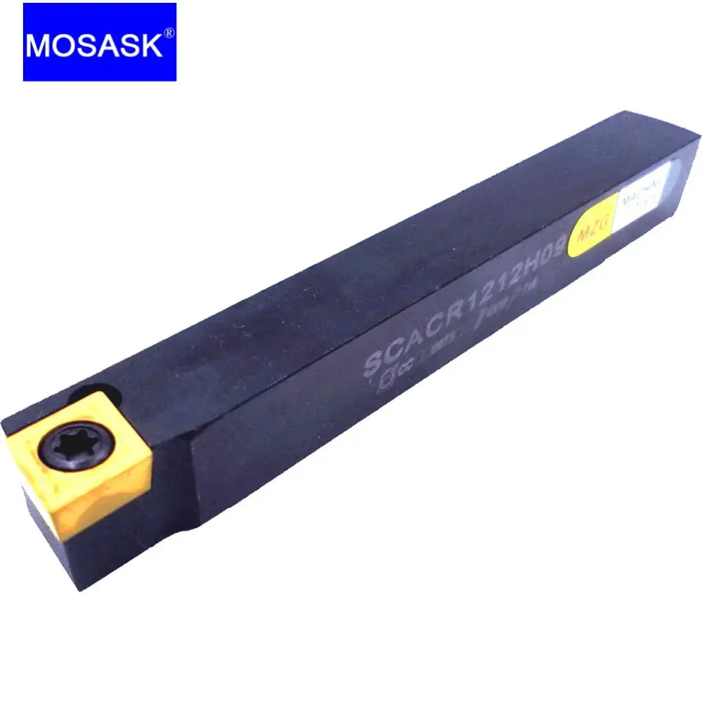 Mosask-cortador de usinagem scacr, suporte de ferramentas com barra de perfuração externa para torno cnc