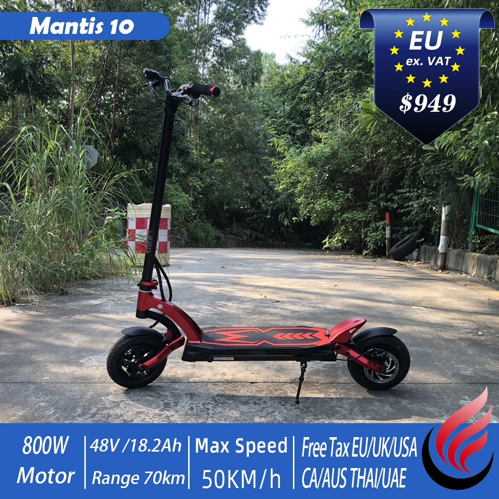 

VAT Exemption Kb Mantis10 Scooter Original 800w Single Motor 48V 18.2Ah Range 70km Max Speed 50KM/H Kickboard 10 Tire Scooter