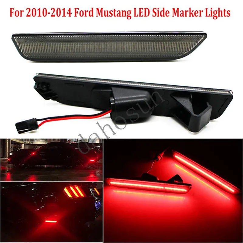 

2x Led Repeater Sequential Blinker Turn Signal Indicator Side Marker Light Lamp lighting for Ford Mustang Sidelight 10-14