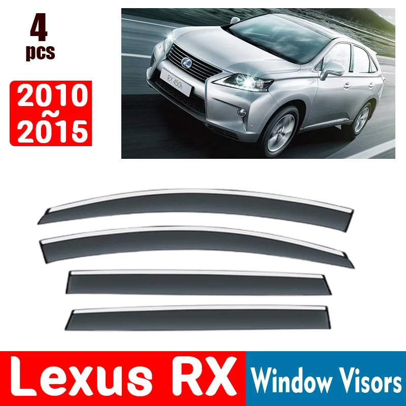 FOR Lexus RX Rx270 RX350 RX330 RX400H 2010-2015 Window Visors Rain Guard Windows Rain Cover Deflector Awning Shield Vent Guard