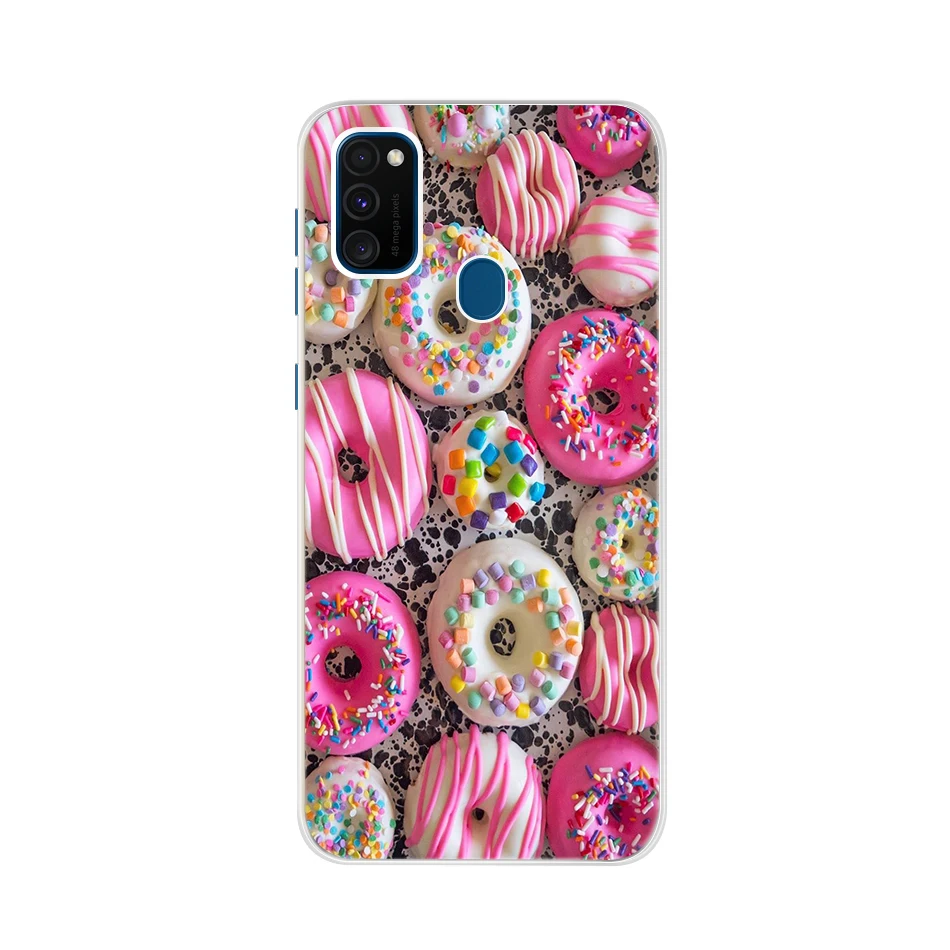 For Samsung Galaxy M21 Case SM-M215F Flower Coque For Samsung M30s Phone Case 6.4" Soft TPU Cover For GalaxyM21 M 21 M 30s Funda