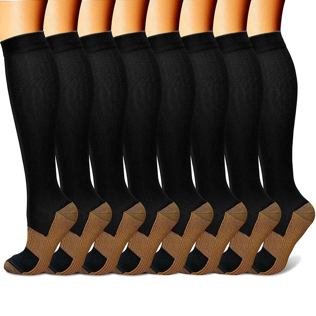 Calcetines de compresión de 3 o 6 pares ciclismo y las mujeres calcetines de compresion para hombre senderismo ciclismo calcetines de compresión de