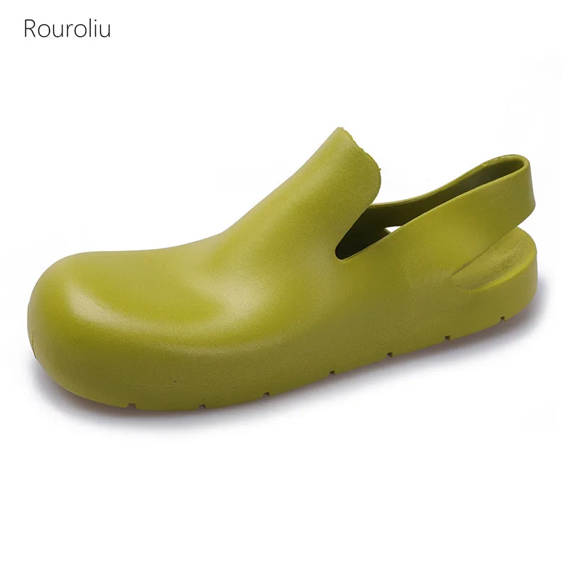 

2021 Women Newest Waterproof PVC Clogs Casual Summer Jelly Sandals Back Strap Garden Shoes Slip-on