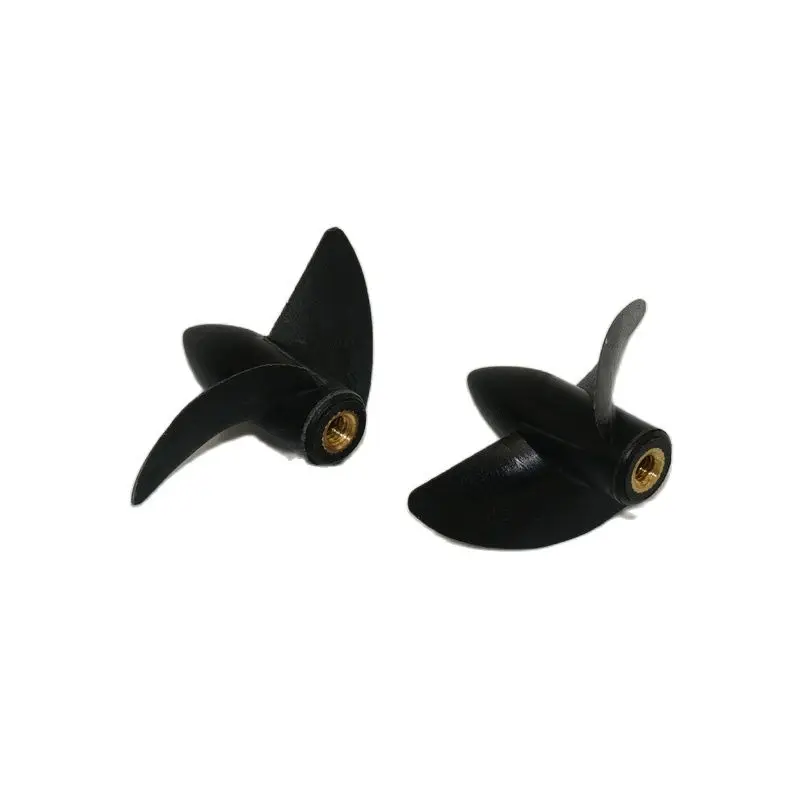 RC Barco Paddle com Rosca, Nylon Prop, 2 Lâmina, M4 Barco Hélices, Núcleo de Cobre, CW, CCW, DIY, 1 Pc