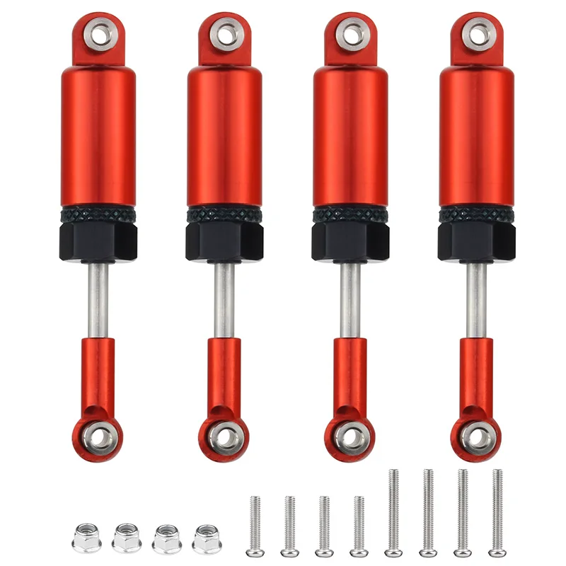 4Pcs Alloy Shock Absorber for WPL 1:16 Henglong C-14 C-24 Pickup Crawler Half Truck RC Car Spare Parts Upgrade Modified Parts