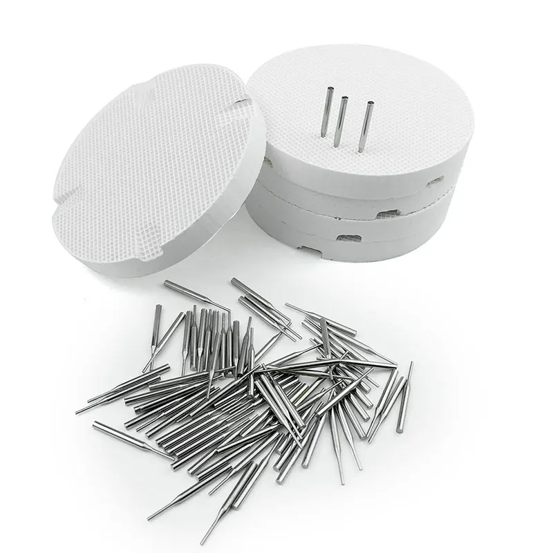 

Dental Material Round White Honeycomb Firing Trays with Metal Pins for Sintering Pan Rack Circle Plate Holder Dental Supplies