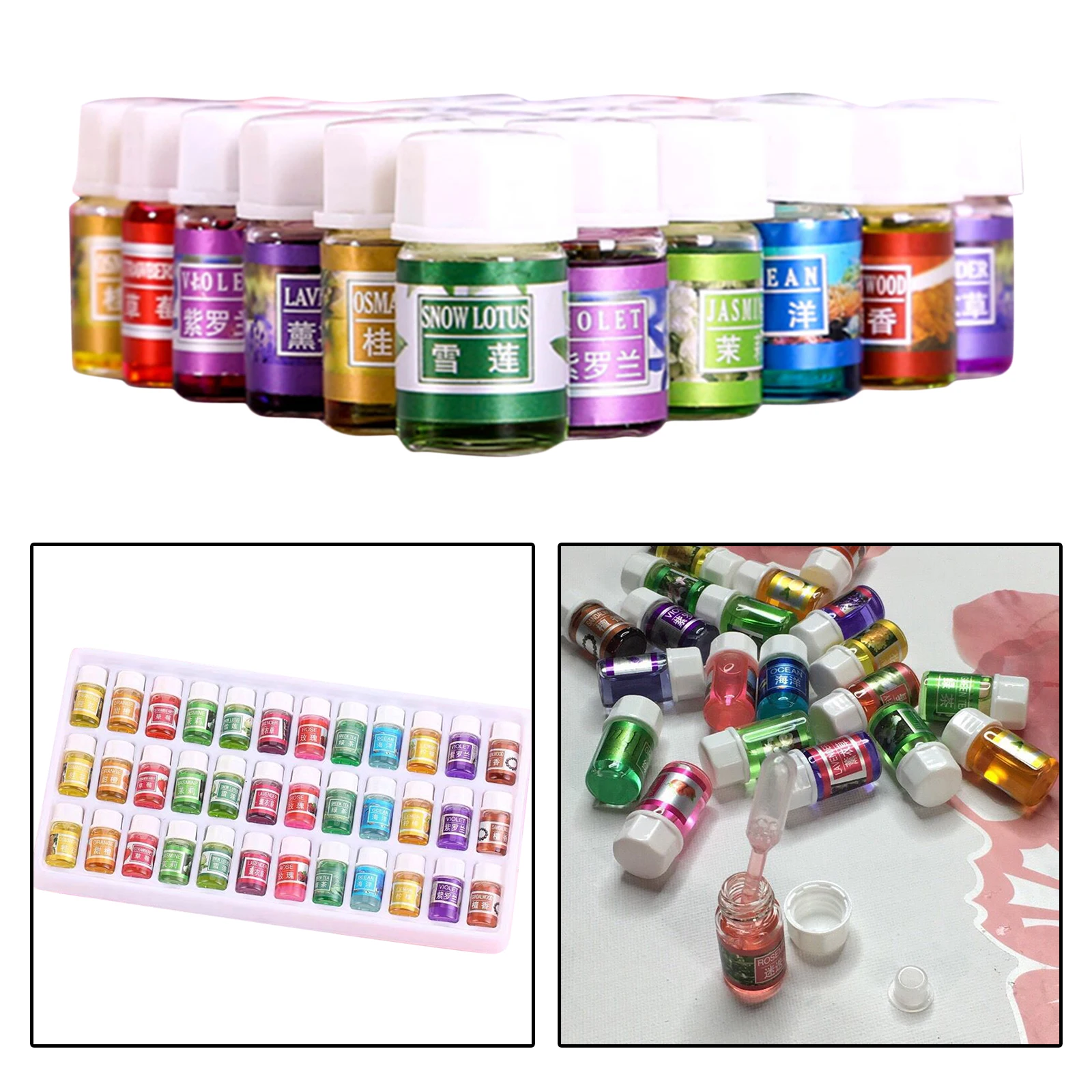 36 Bottles Aromatherapy Essential Oil Set, Pure 12 Scent Essential Oils Set for Diffuser,Therapeutic Fragrance Oils Kit