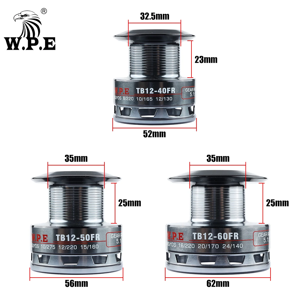 W.P.E TB12 Carrete giratorio alta precisión para carpa - imagen 3