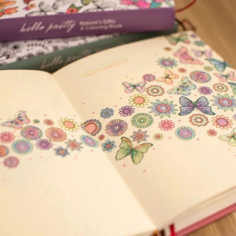 2024 New Secret Garden Series Pretty Flora A5 Diary Notebook And Journals Planner Agenda Sketchbook Gift Box Kawaii Stationery