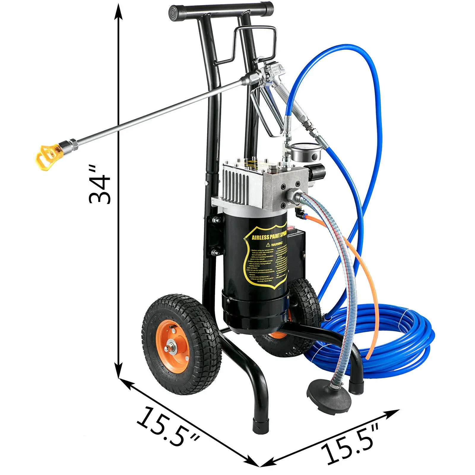 Imagem -04 - Pulverizador para Pintura Spray Tudo em um com 15m para Parede Teto Madeira e Pintura de Metal