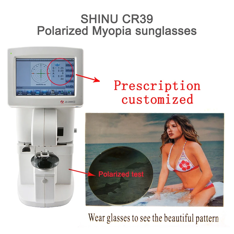 SHINU Polaroid Myopia Glasses Women Polarized Sunglasses Men's Driving Shades Sun Glasses UV400 Anti-Glare Sunglasses-F0105