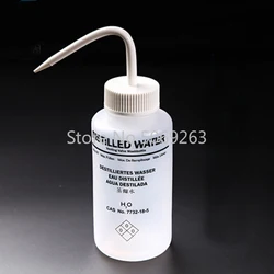 2 Teile/los 500mL Labor Kunststoff für Destilliertes Wasser Chemikalien Spülen Flasche Reinigung Sicherheit Elbow Waschen Flasche Fläschchen