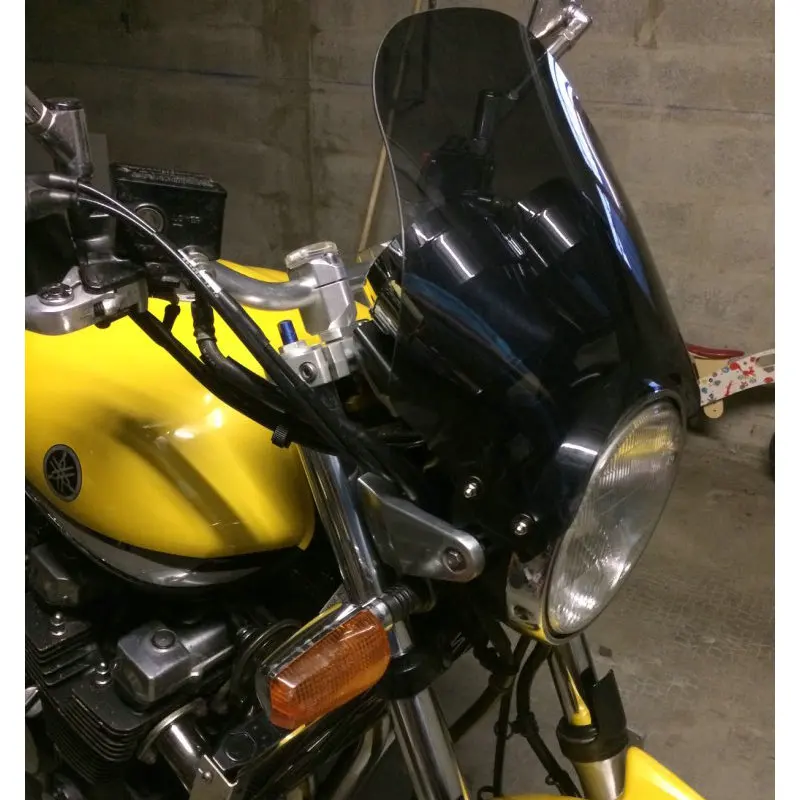 Windscreen For  Yamaha SR500 SR400 SR250 SR125 SR 500 400 250 125 Classic Screen Windshield Glass Gray Blue Smoke  Iridium