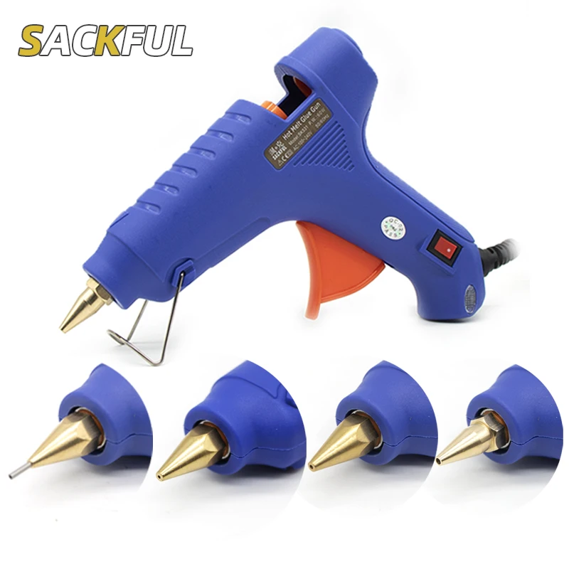 Hot Glue Gun 60W Small Diameter 1mm Copper Nozzle Hot Melt  Gun Small Aperture Household Manual Hot  Gun Glue Stick DIY Glue Gun