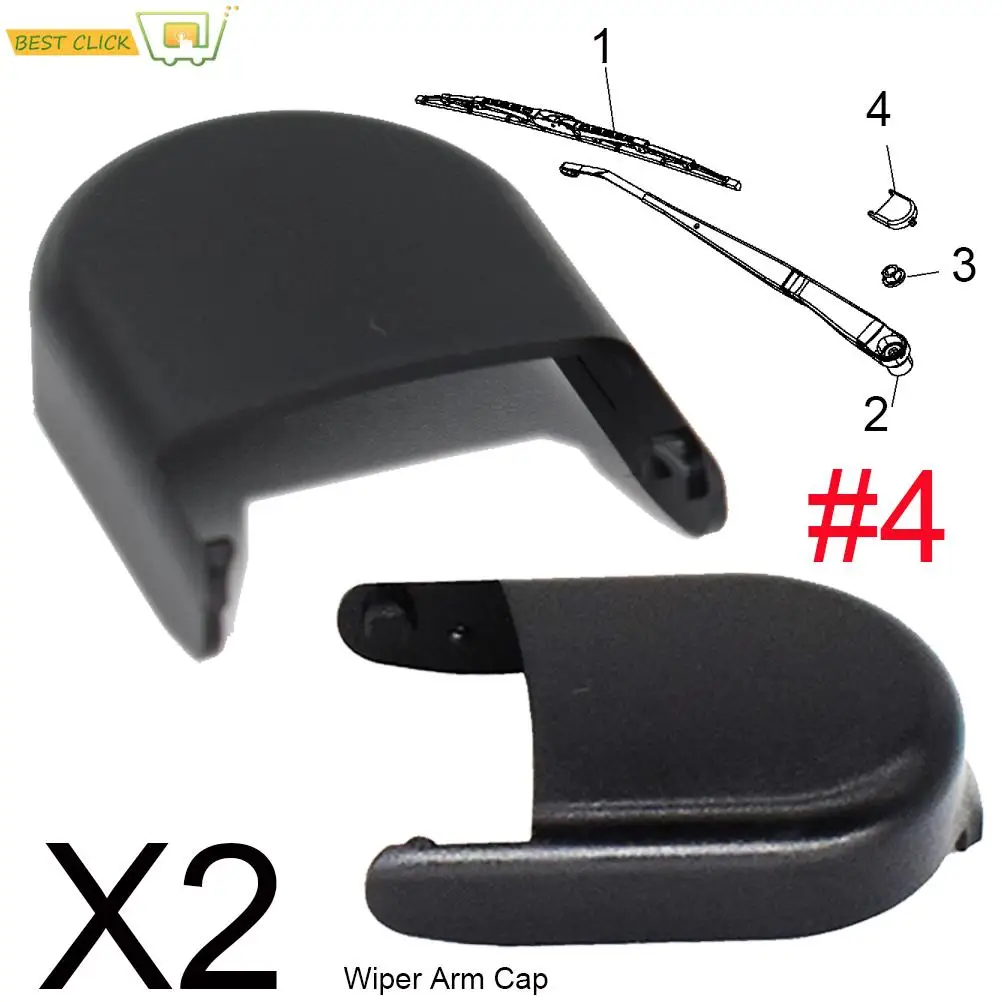 2Pcs/set Car Front Windshield Wiper Arm Head Bolt Nut Cover Cap Antirust Case For Opel Mokka 2012 - 2018 OE# 95271190