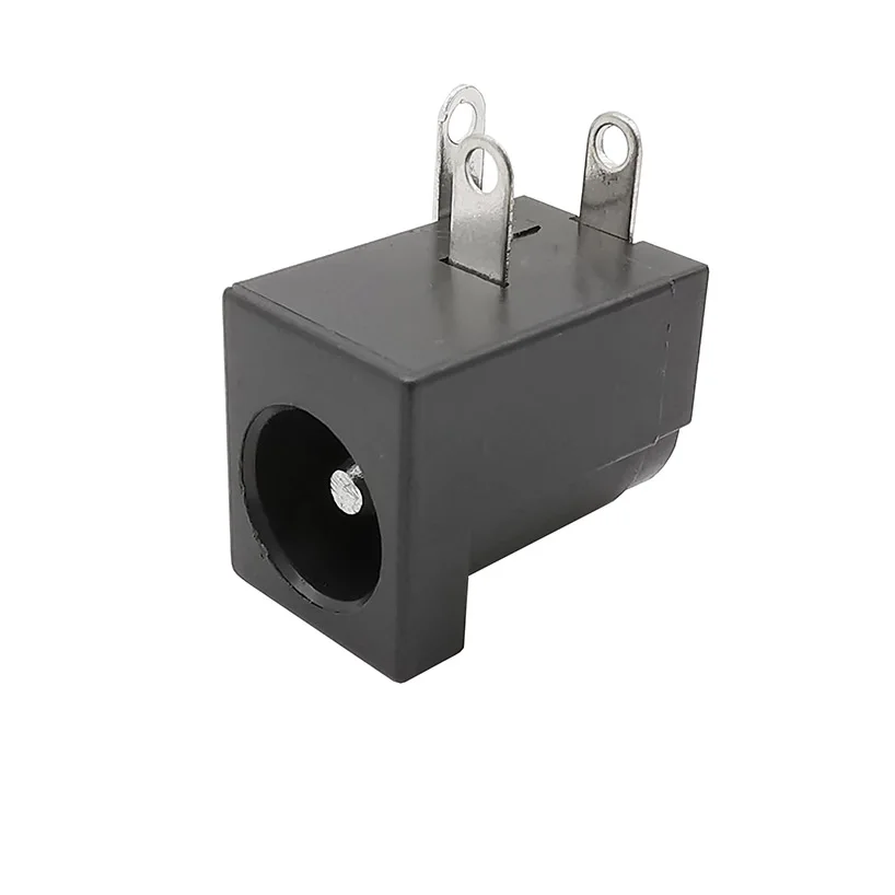 10Pcs DC-005 DC Power Female Jack Adapter Right Angle 3 Pin Barrel Type 5.5x2.1mm DC Jack Socket PCB Mount Terminals Connector