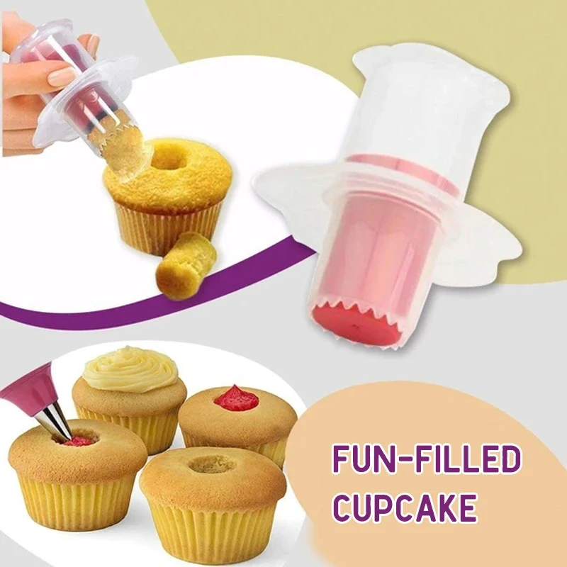 

Creative Muffin Cake Hole Digger DIY Pastry Cupcake Cored Remove Device Plunger Cutter Baking Decorating Digging Holes Tools