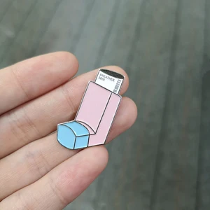 Breather Inhaler Enamel Pin Medis Pasien Asma Dokter Perawat Obat Bros Lencana Bros Kerah Pin untuk Pria Wanita 10 bros dokter penjualan terbaik - №