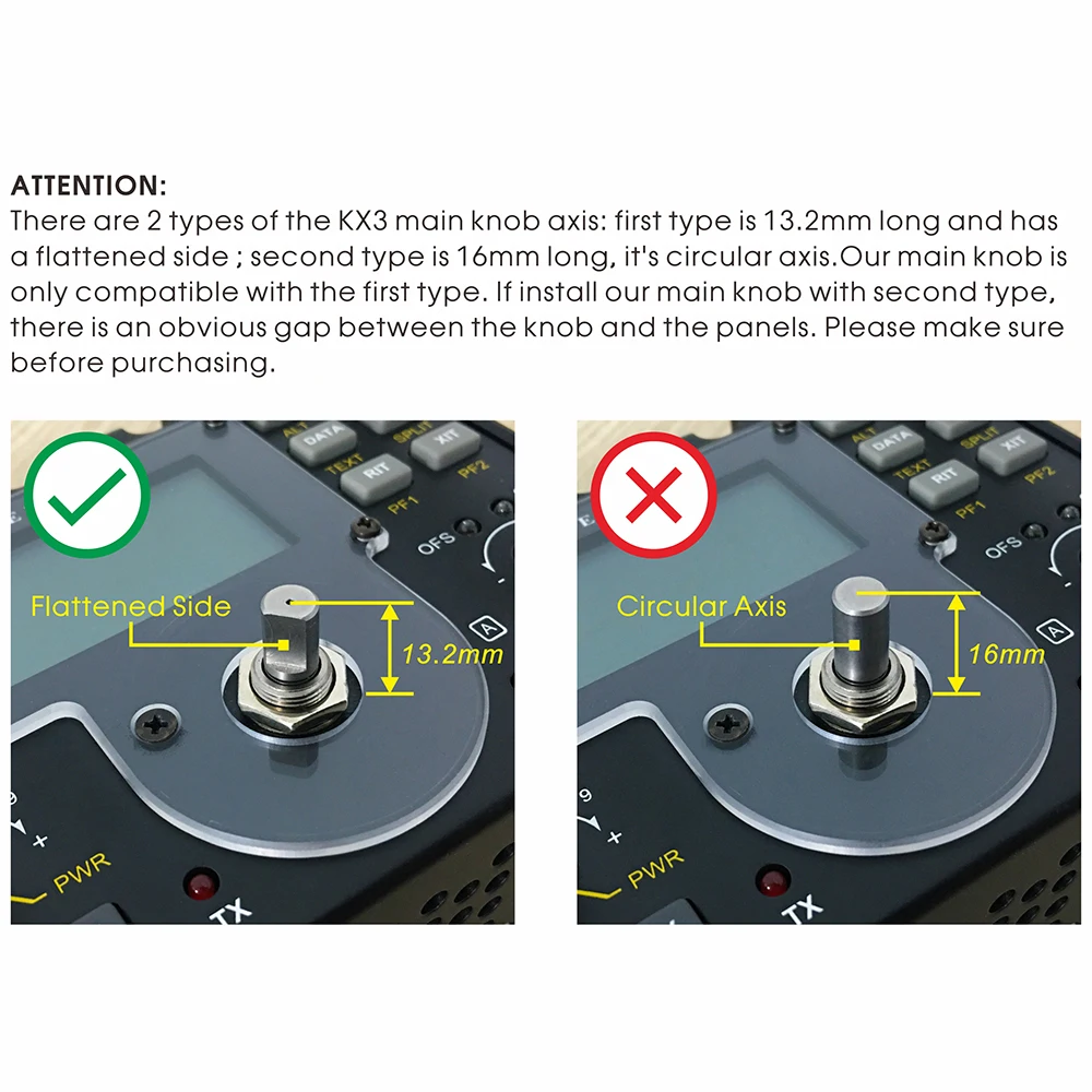 Windcamp Aluminium legierung Ersatz knopf Kits für kx3