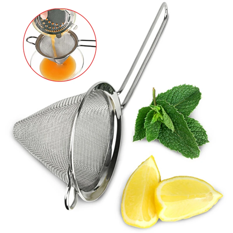 

1pcs 304 Stainless Steel Conical Cocktail Sieve Great For Removing Bits From Juice Julep Strainer Cocktail Strainer Bar Tool