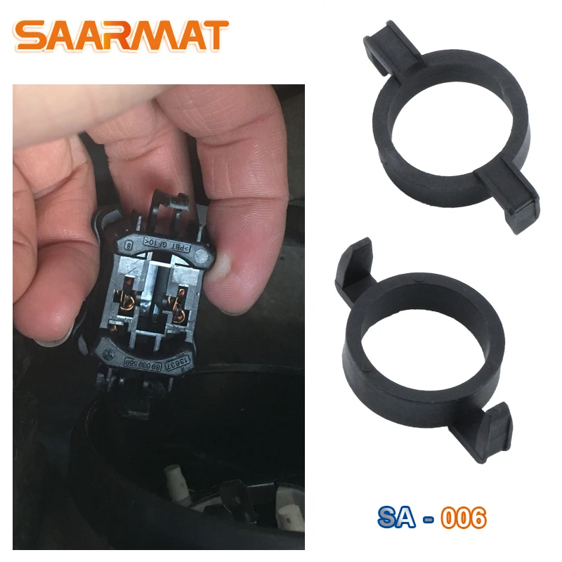 SAARMAT 2*Pieces H7 led headlight Holder Adapter Base For Peugeot 508 2008 3008 and  New Mondeo Deck Buckle Adapter Base