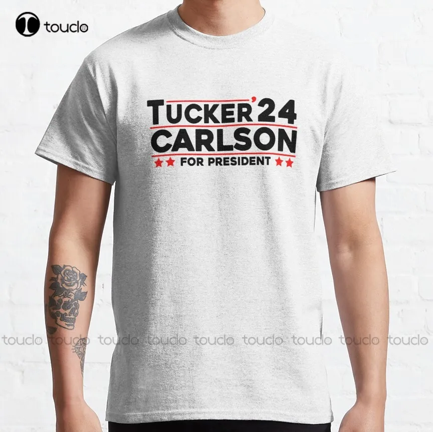 Tucker Carlson 2024 Für Präsident Klassische T-Shirt T Shirts Für Männer Custom Aldult Teen Unisex Digitale Druck T Shirt Xs-5Xl