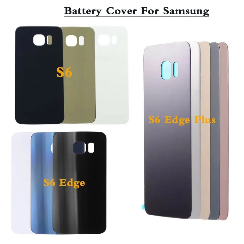 Back Cover For Samsung Galaxy S6 Back G920 Battery Cover Housing S6 Edge G925 S6Edge Plus G928 Back Case S6 Edge Plus + sticker