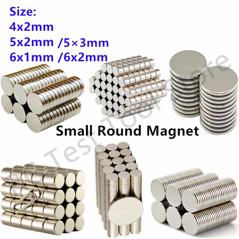 20 50 100 200PCS/Lot 4X2 5x2 5×3 6x1 6x2mm Magnet Hot Small Round Magnet Strong Magnets Rare Earth Neodymium Magnet