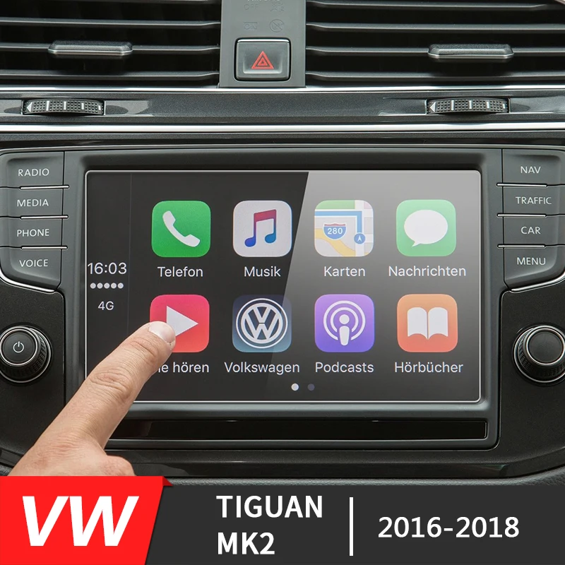 

6.5 Inch Car Navigation GPS Screen Glass Steel Protective Film For Volkswagen Tiguan MK2 2016 -2017 Skoda Kodiaq Karoq 2017 2018