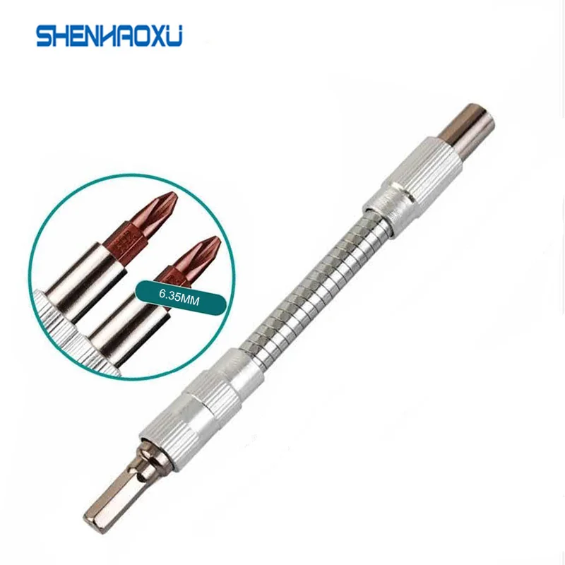 150mm/200mm/300mm Metal Flexible Shaft Power Tool Accessories Extention Screwdriver Bits Holder Drill Connect Link