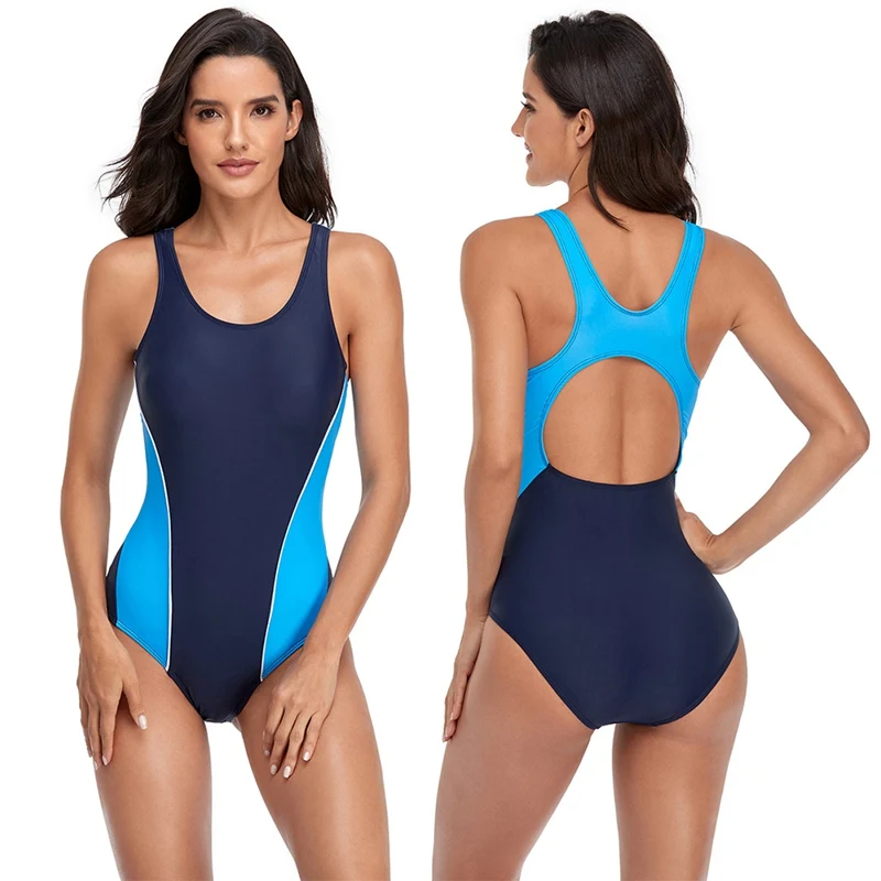 One-Piece Swimsuit Closed Swimwear Sports Push Up Body Women's Bathing Surfing Suit Beach Swimming Pool Bather