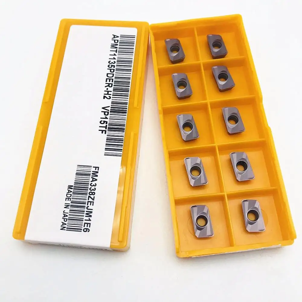 Fresadora CNC APMT1135 PDER M2 / H2 VP15TF, herramienta de fresado de inserción de carburo APMT 1135, herramienta de torneado de extremo