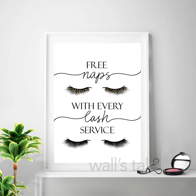 Lash Extensions Technician Guide Posters and Prints Makeup Wall Art Picture Decor Eyelash Business Form Art Canvas Painting