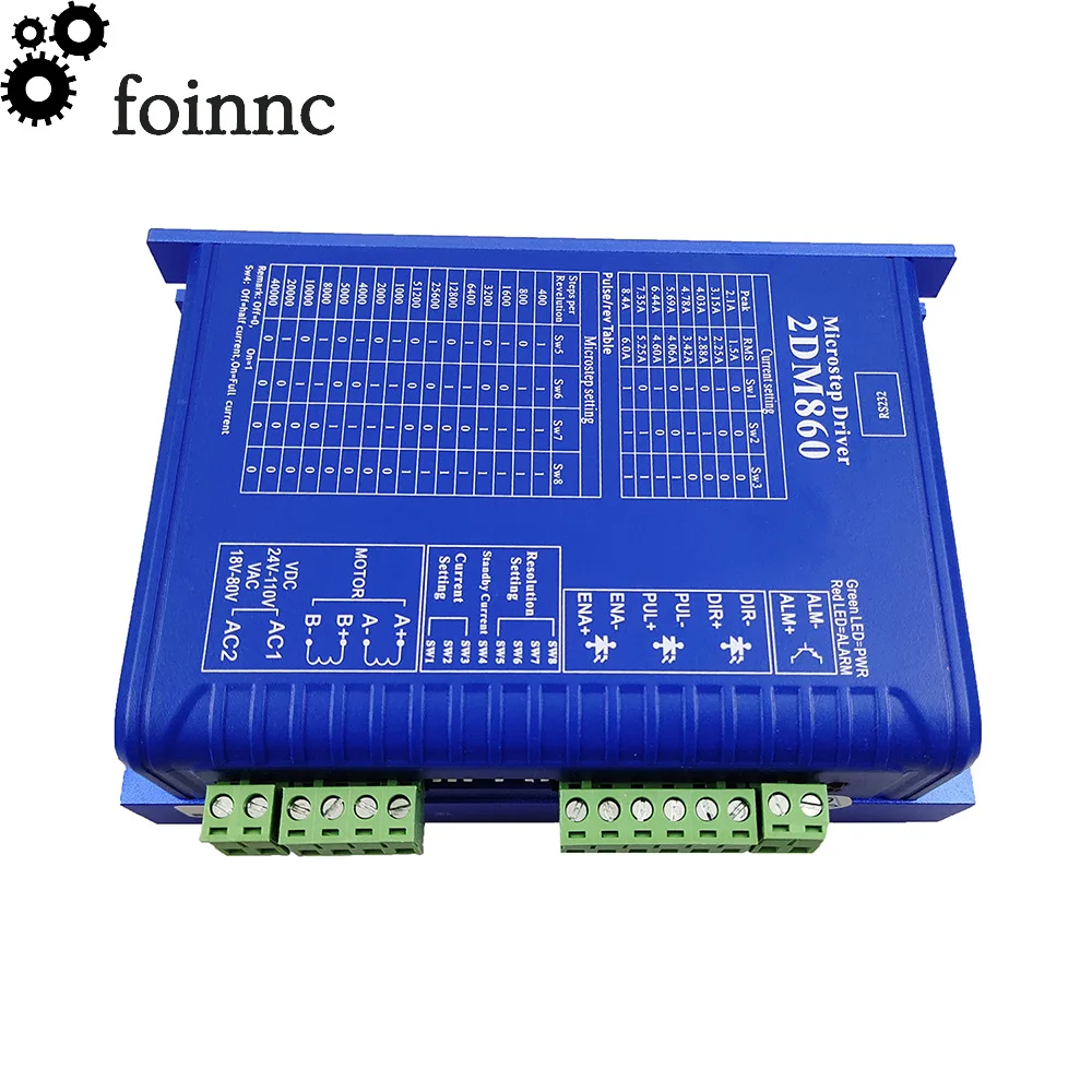 

CNC nema23/34 two-phase digital stepper motor driver 2DM860 mach3 engraving machine CNC system stepper motor driver