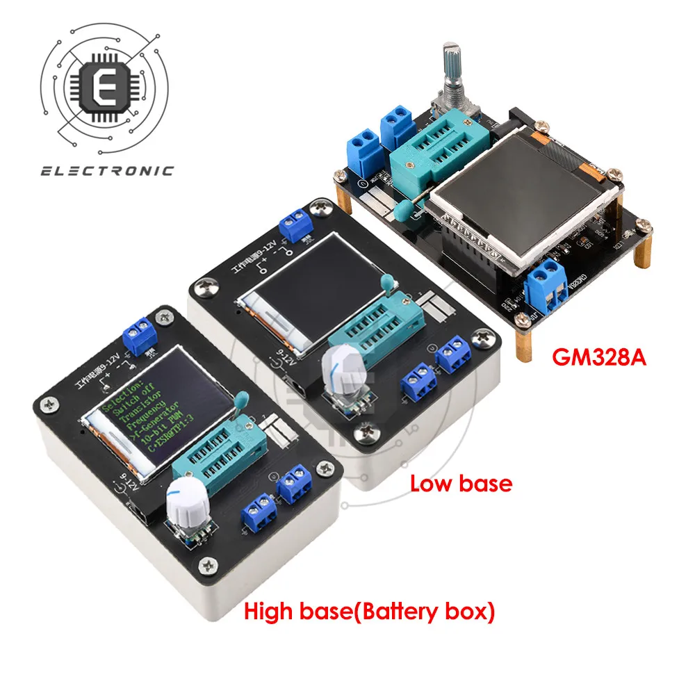 ЖК-дисплей GM328A тестер транзисторов Измеритель сопротивления индуктивности измеритель емкости ESR измеритель английская/Русская обновленная версия