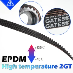 Mellow wysokiej temperatury EPDM GATES-LL-2GT pas synchroniczny GT2 szerokość 6MM 9MM 10MM pasek rozrządu do drukarki 3D BOX Voron BLV