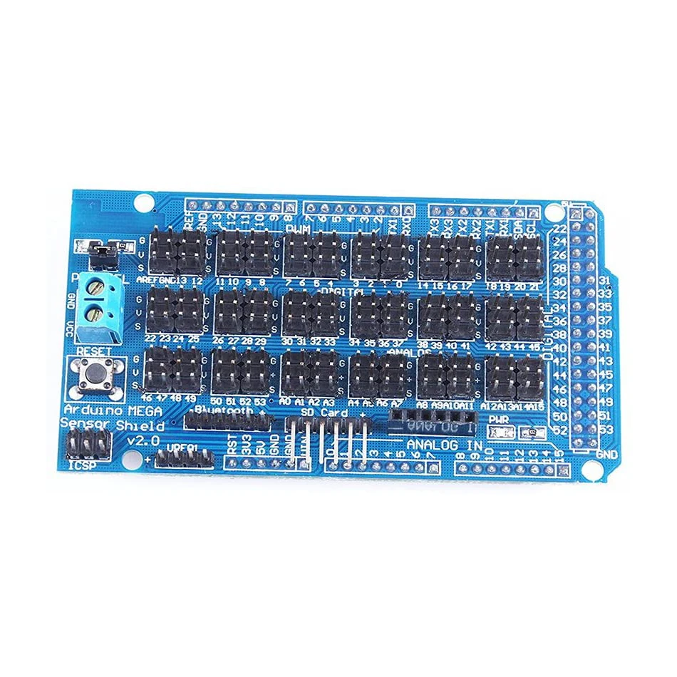 MEGA2560 ATmega2560-16AU Sensor Shield Sensor Expansion Board V2.0 with Bluetooth SD Card APC220 Wireless RF Ultrasonic Sensor