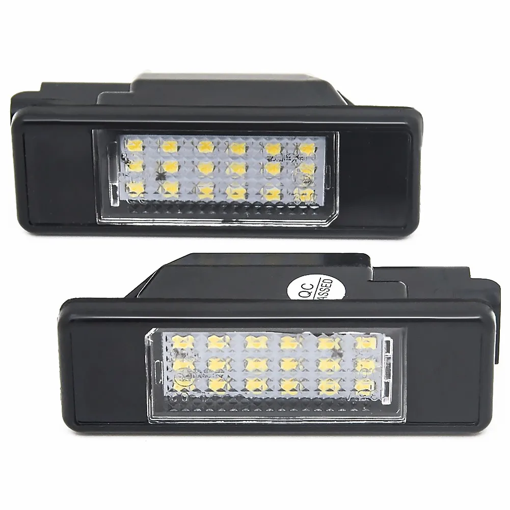 2X Car Rear 18 LED SMD License Number Plate Light Lamp 6000K For Peugeot 106 207 307 308 For CITROEN C3 C4 C5 C6 C8