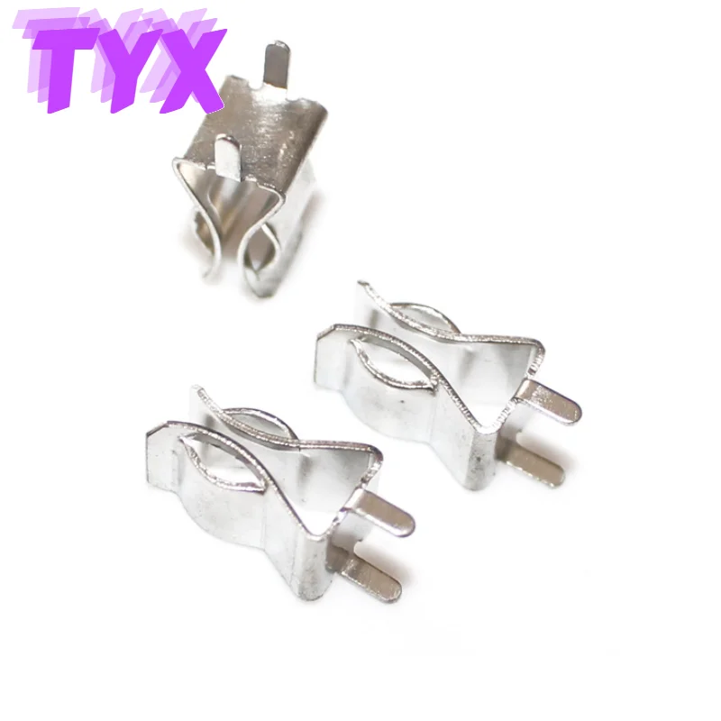 20Pcs Fuse Clip Brass Plated Tin Fuse Holder Clip Fuse tube support for 5x20 mm 6x30mm Glass Ceramic Tube Quick Fuse Insurance