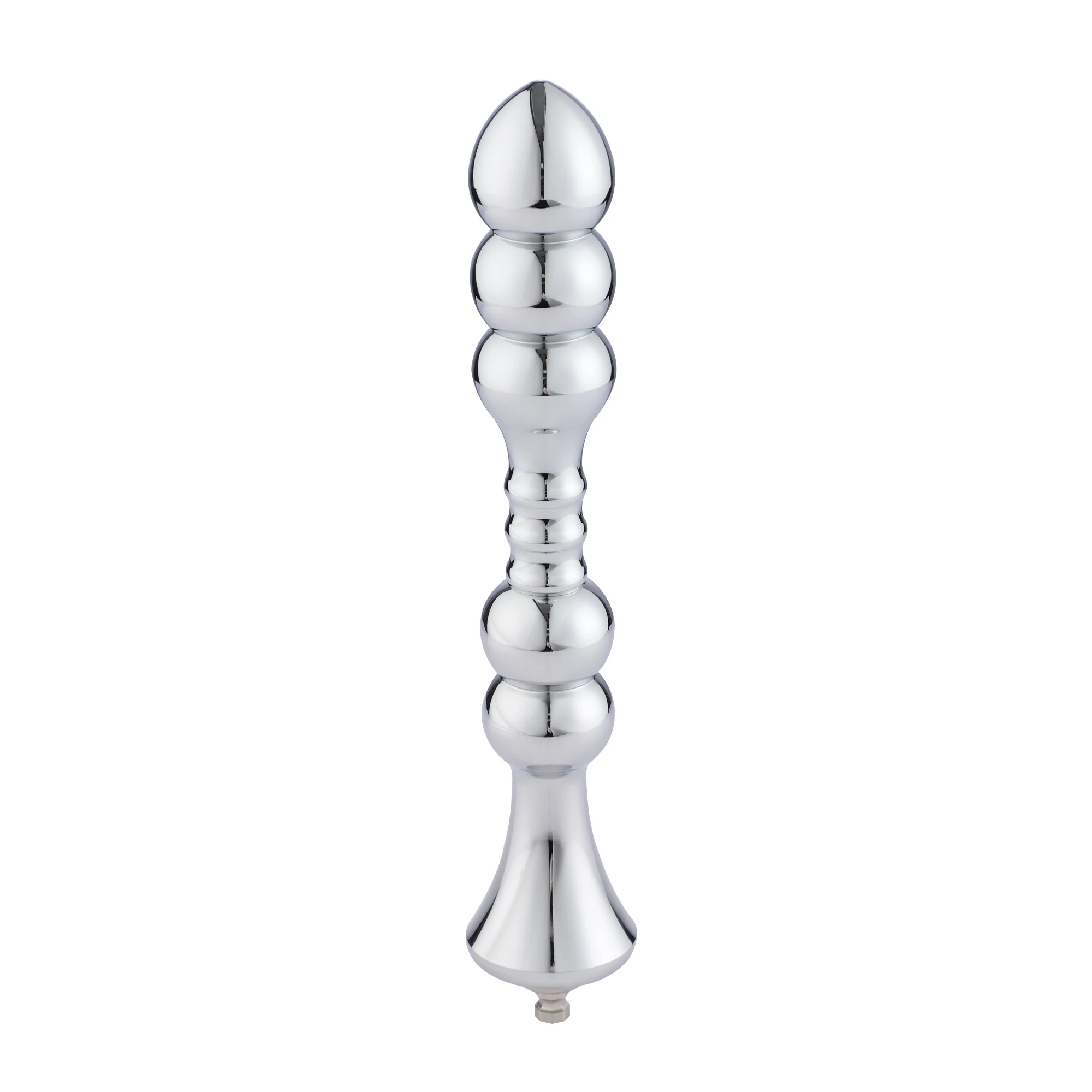 Hismith 8.02 Metal Bead Anal Dildo, Smooth Aluminium Anal Wand with KlicLok System for Premium Sex Machine
