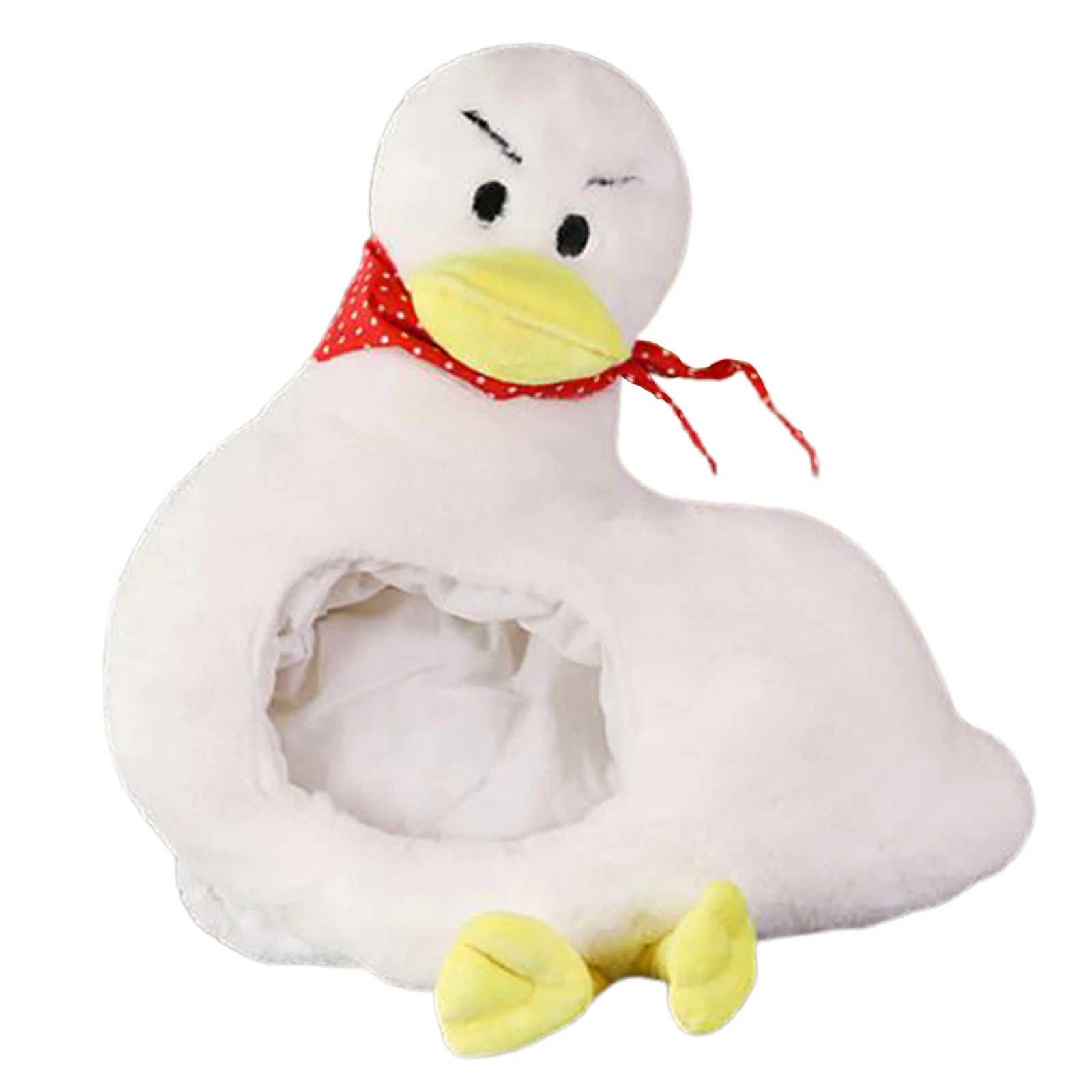 Funny Cute Soft Warm Winter Plush Duck Hat Holiday Party Headwear Cap Beanie Hat Kids Adults Gifts One Size Halloween Costume