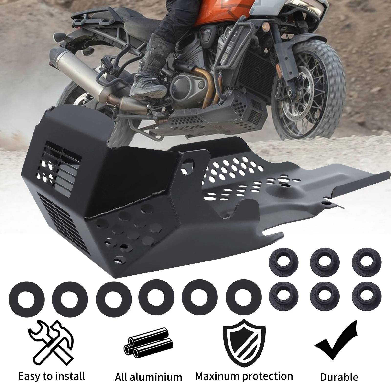 Couvercle de protection sous moteur, plaque de protection, compatible avec Harley PAN AMERICA 1250 PA1250 RA1250 S ADV 2021-2024 2023