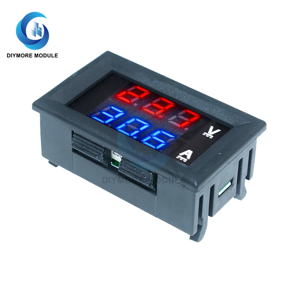 DC 0-100V 10A Digital Voltmeter Ammeter LED Amp Dual Digital Volt Meter Gauge LED Display Voltage Detector Current Meter Panel